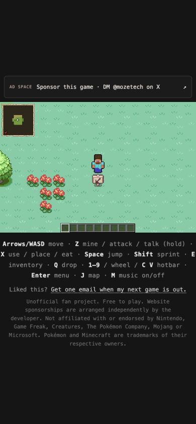 Pokémon Redstone gameplay screenshot 3